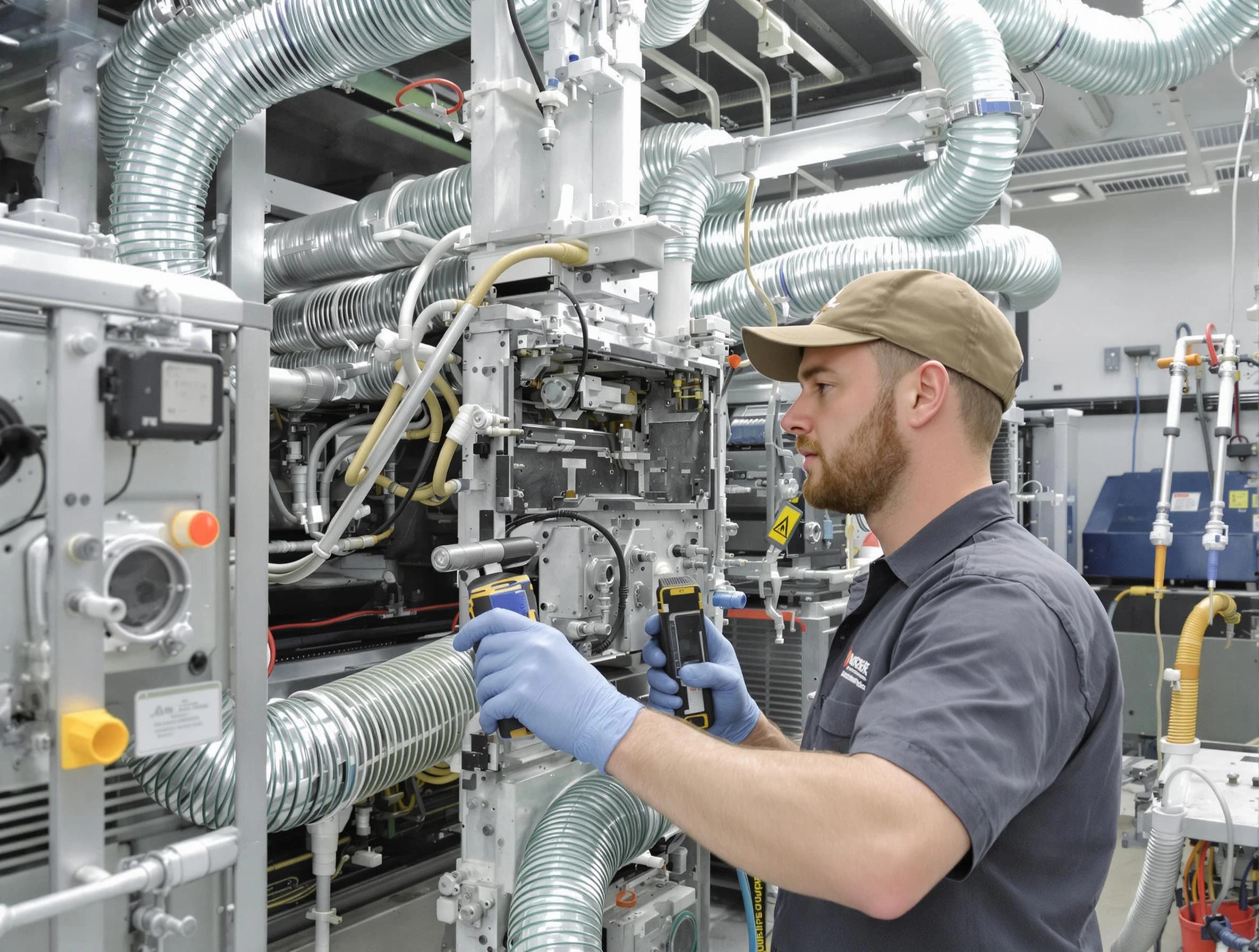 South Weber Air Duct Cleaning technician performing precision commercial coil cleaning at a business facility in South Weber