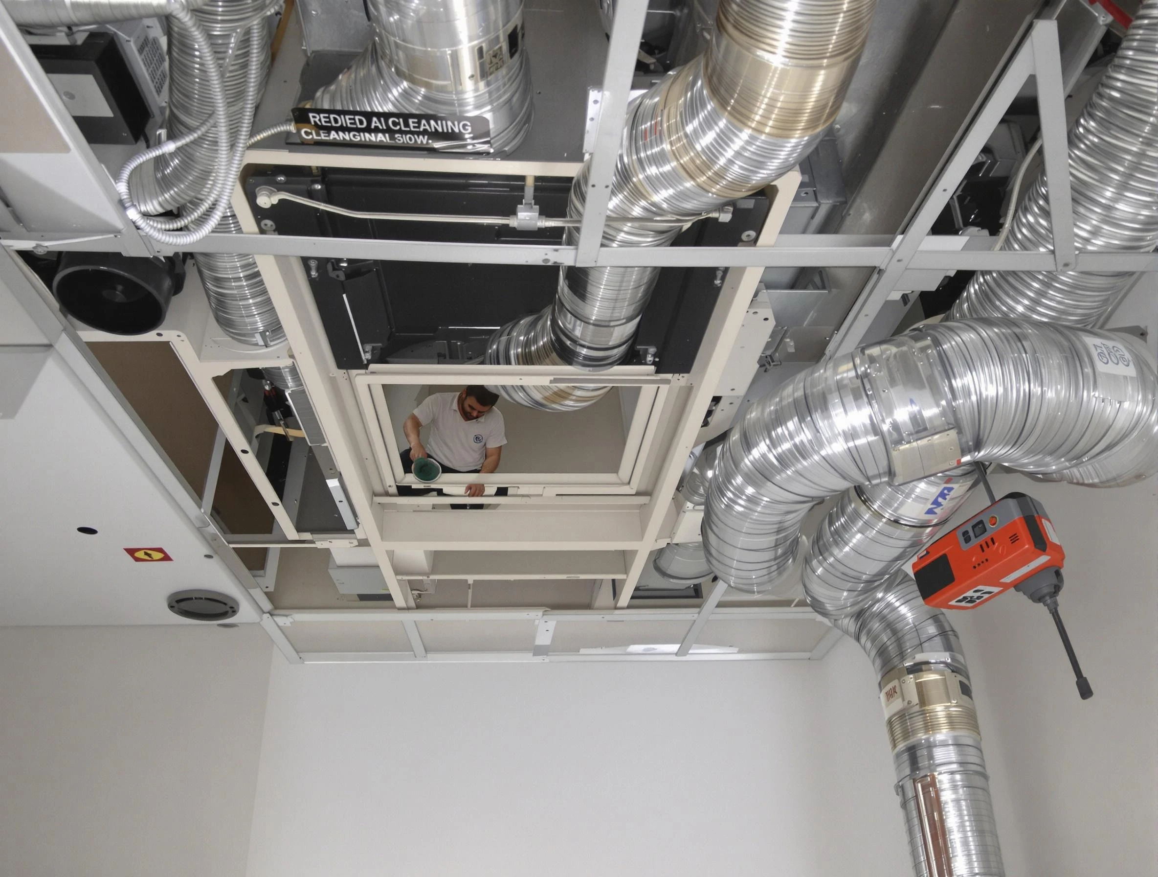 South Weber Air Duct Cleaning technician performing detailed central duct system cleaning in South Weber